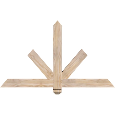 Ekena Millwork Kennewick Smooth Timber Gable Bracket, Douglas Fir, 48"W x 28"H x 3 1/2"D x 3 1/2"F, 14/12 Pitch GBW048X28X0404KEN00SDF